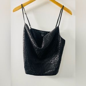 Forever 21 cowlneck leopard tank